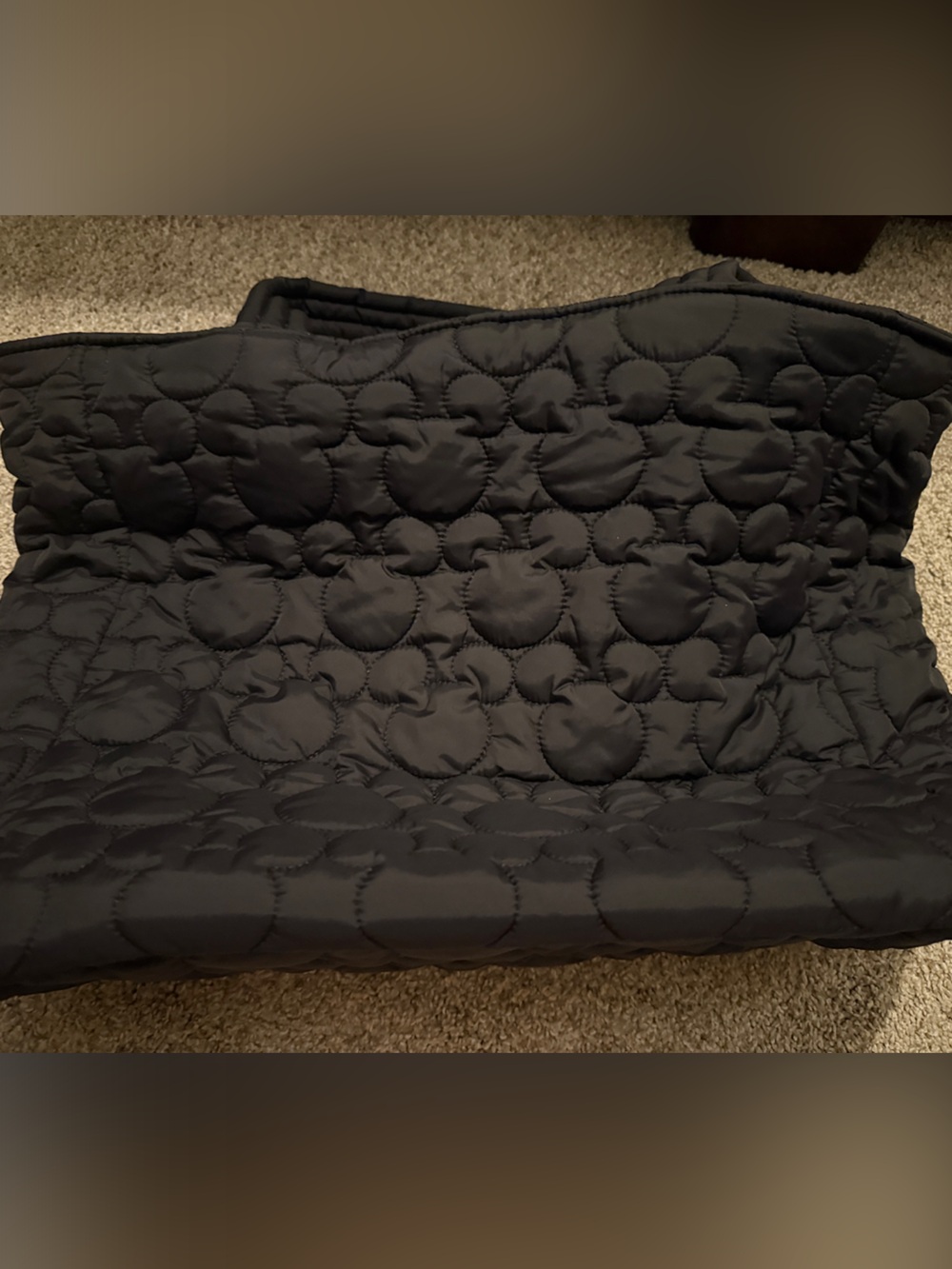 Vera Bradley Black Quilted Mickey Pattern Tote